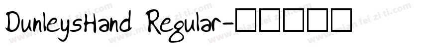 DunleysHand Regular字体转换